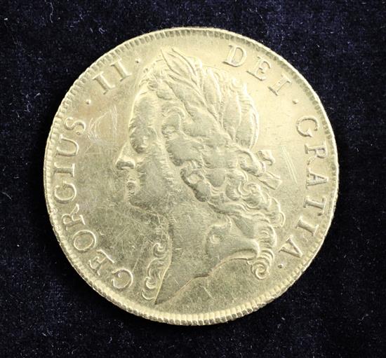 A George II gold two guineas, 1740/39,